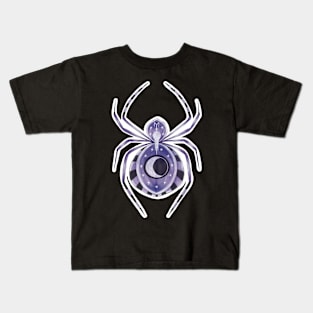 Purple and Black Space Spider Kids T-Shirt